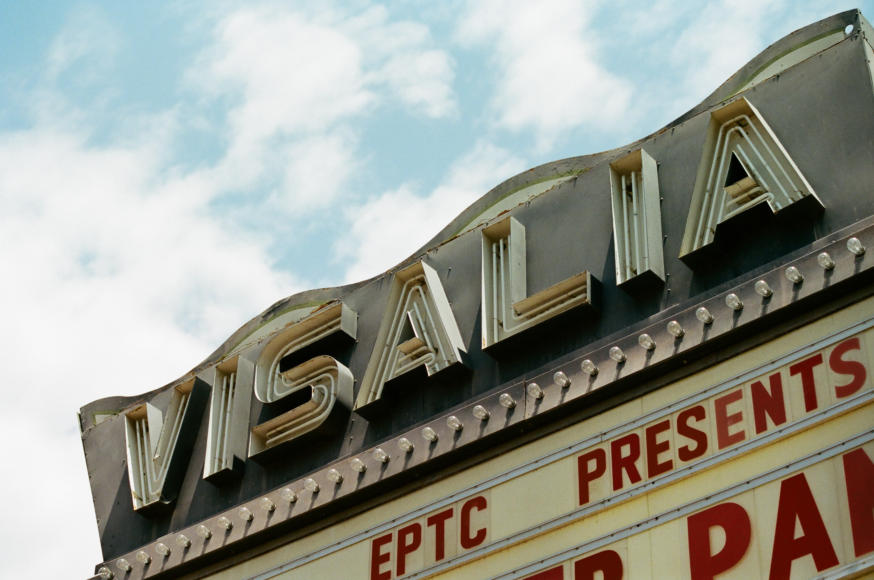 Marquee for the Visalia Theater