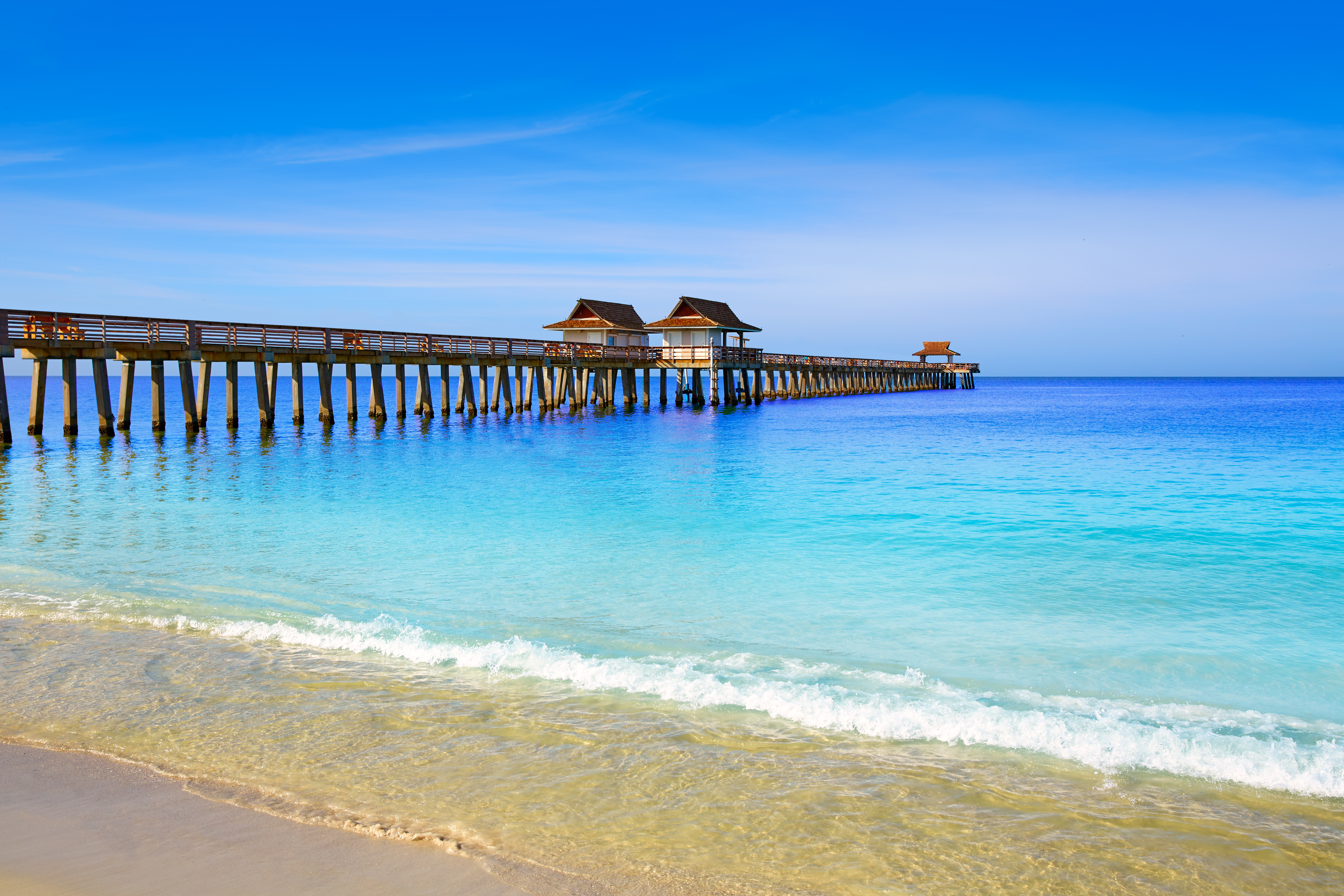 Fishing Pier and beach in Naples Florida