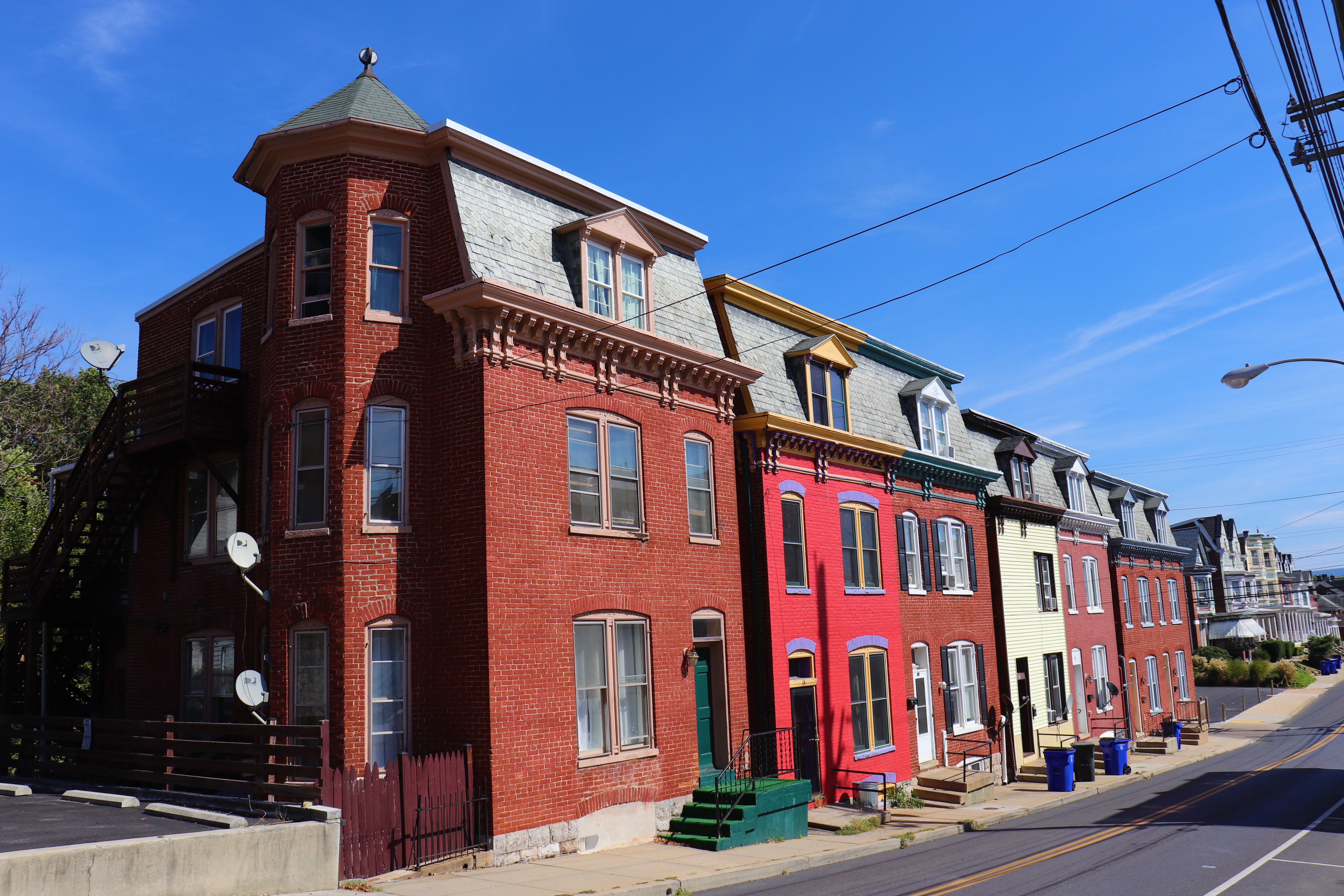 Row of townhouses in Hagerstown, Maryland