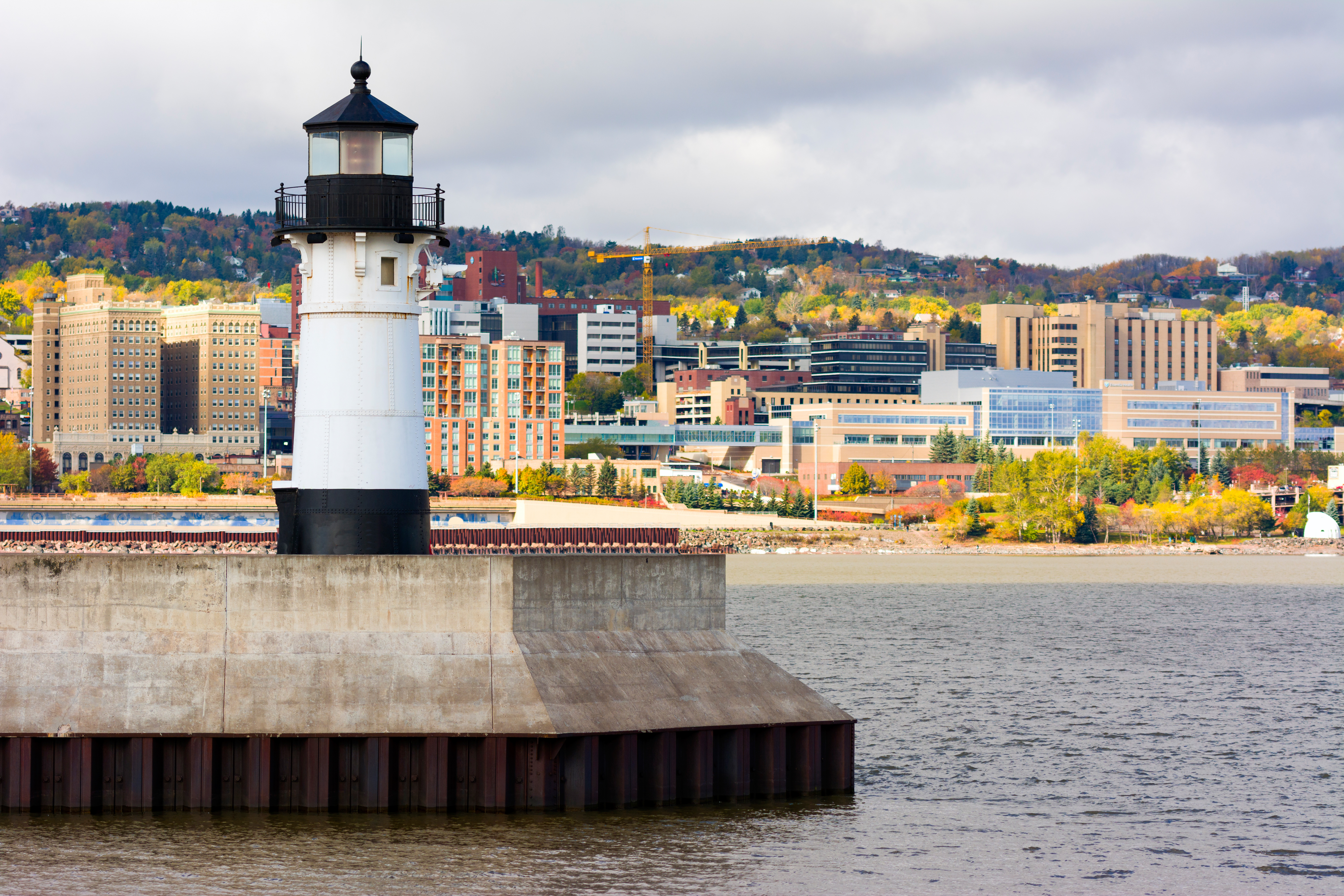 Lighthouse in harbor