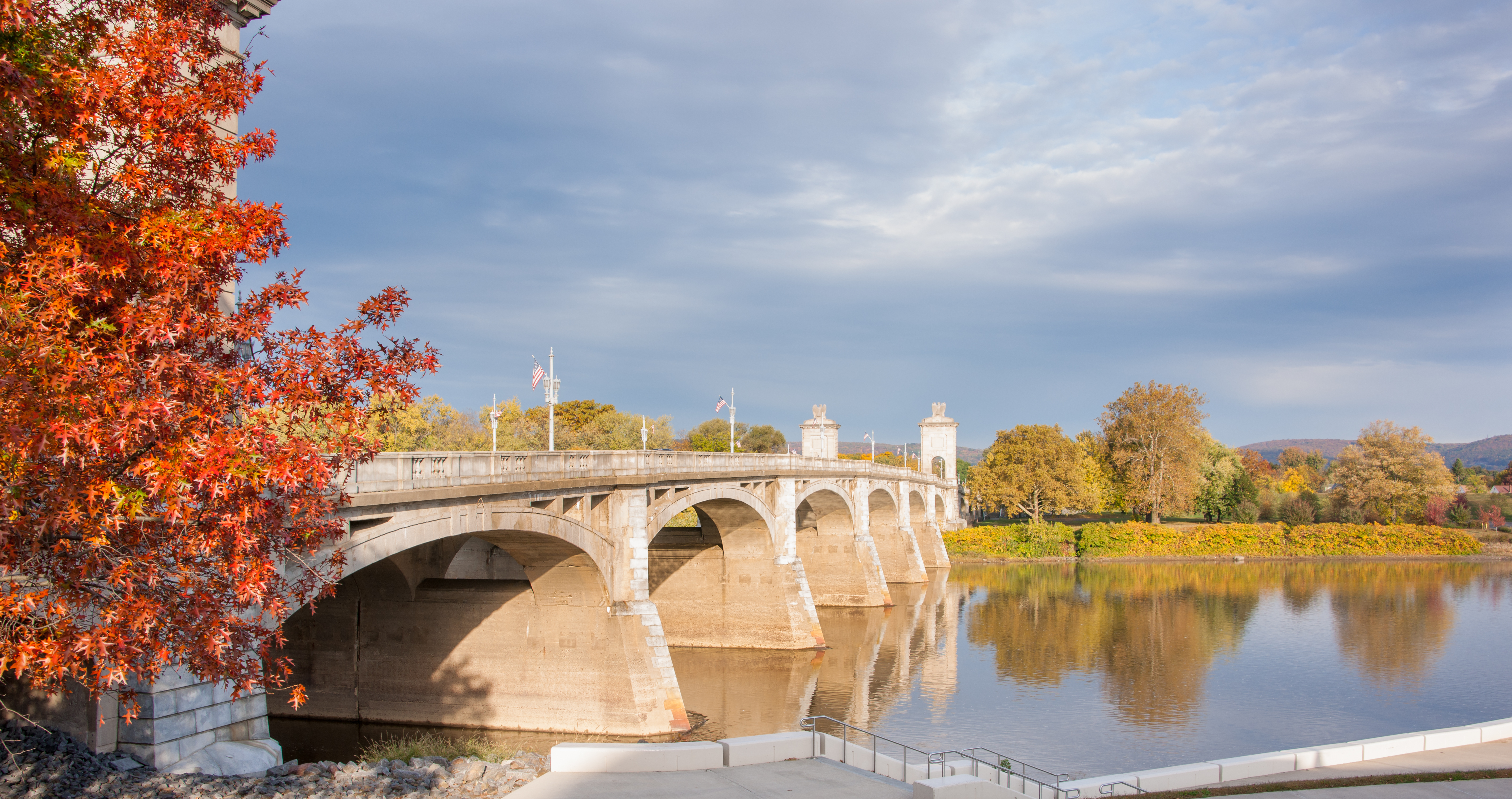 Wilkes-Barre Market Street Bridge across Susquehanna River Pennsylvania