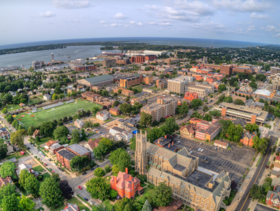 Aerial view of Erie Pennsylvania