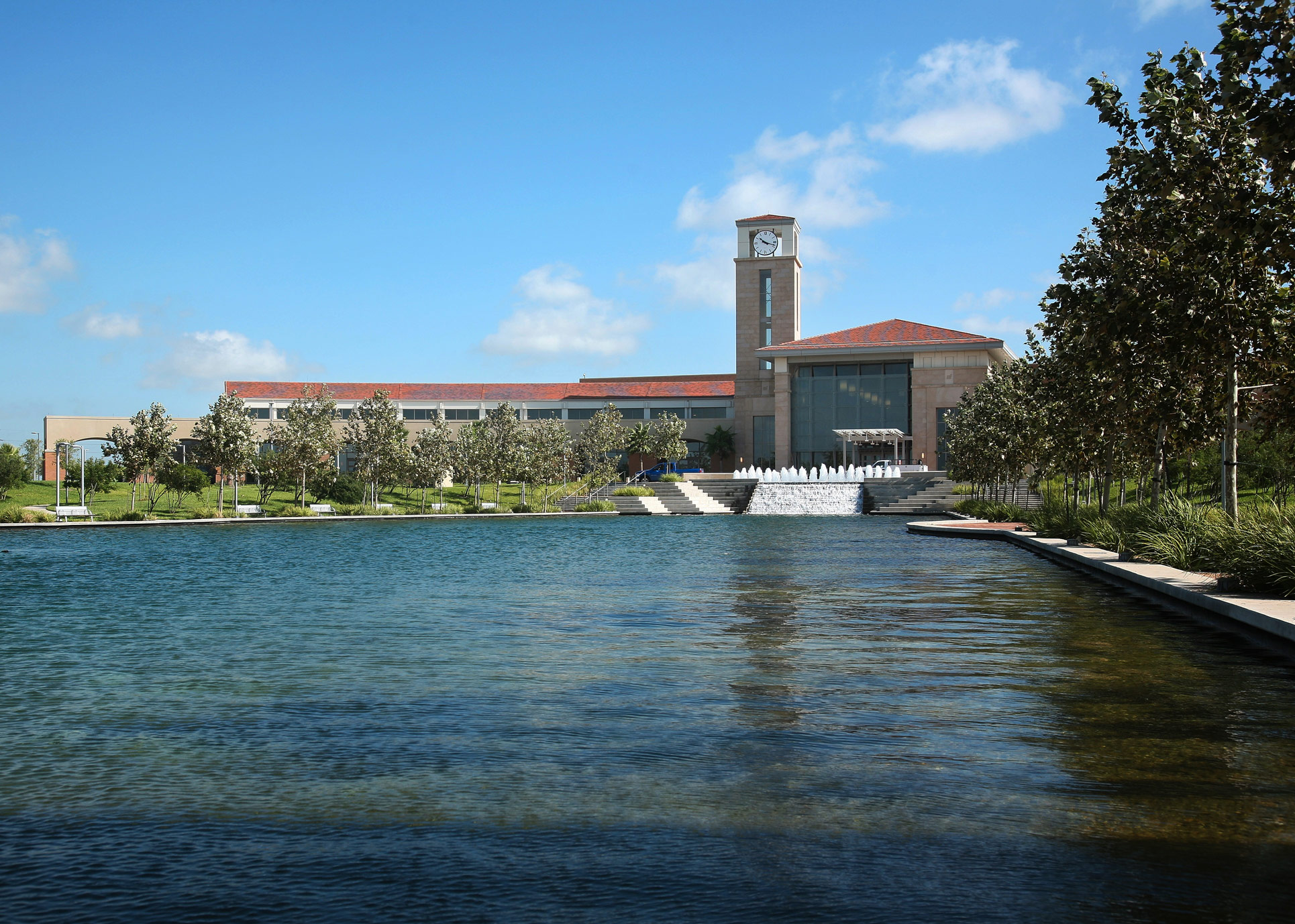 McAllen Convention Center sitting on a lake