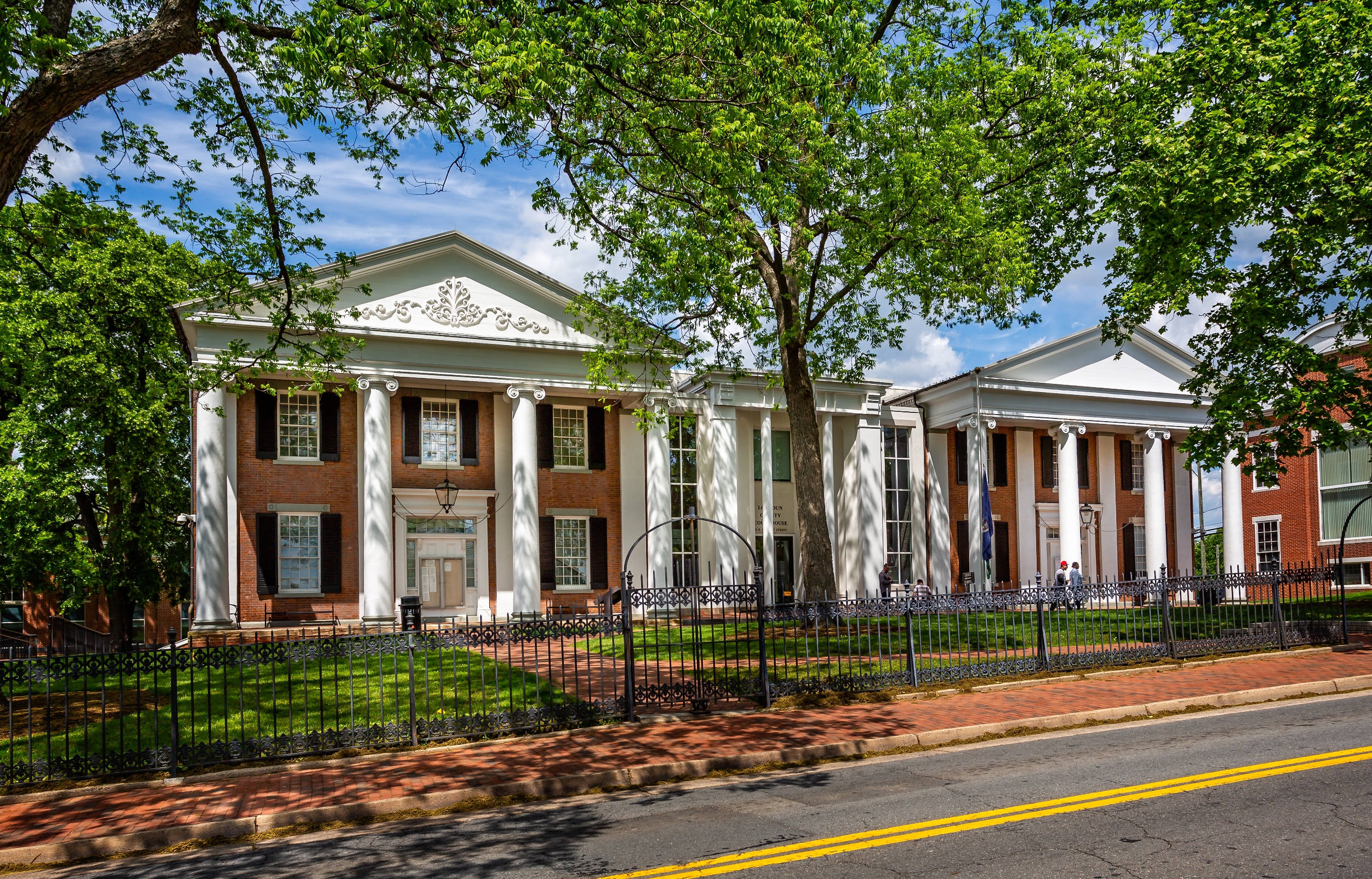 Entrance to Loudon County Courthouse in Leesburg, Virginia