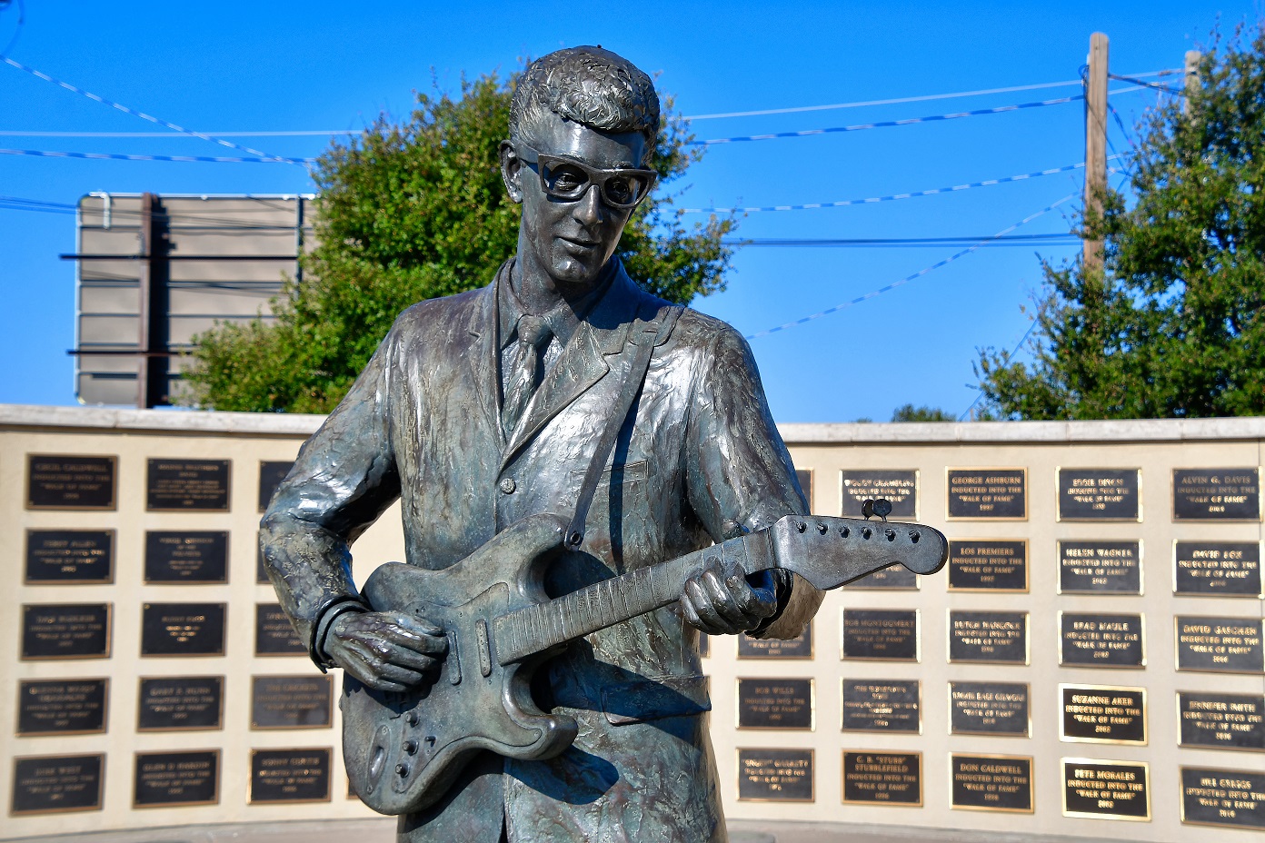 Statue of Buddy Holly in Lubbock Texas