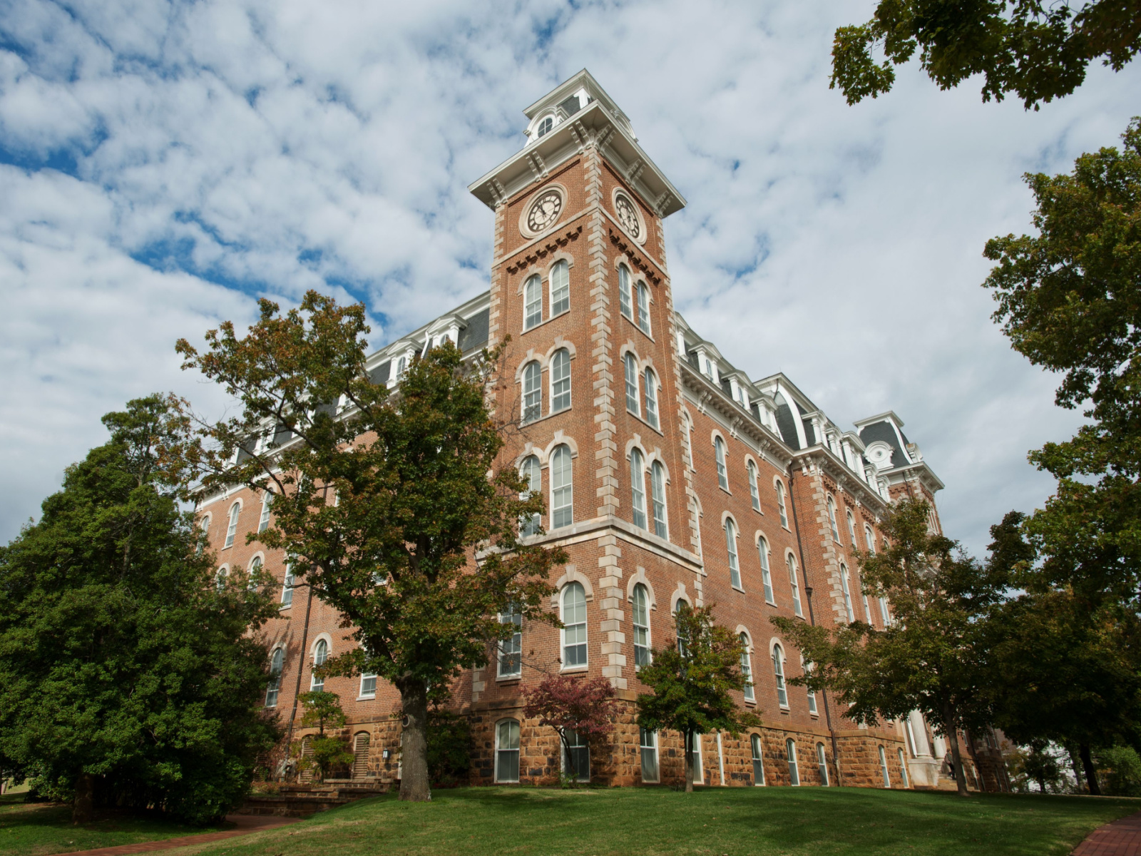 Old Main Building on the campus of the University of Arkansas