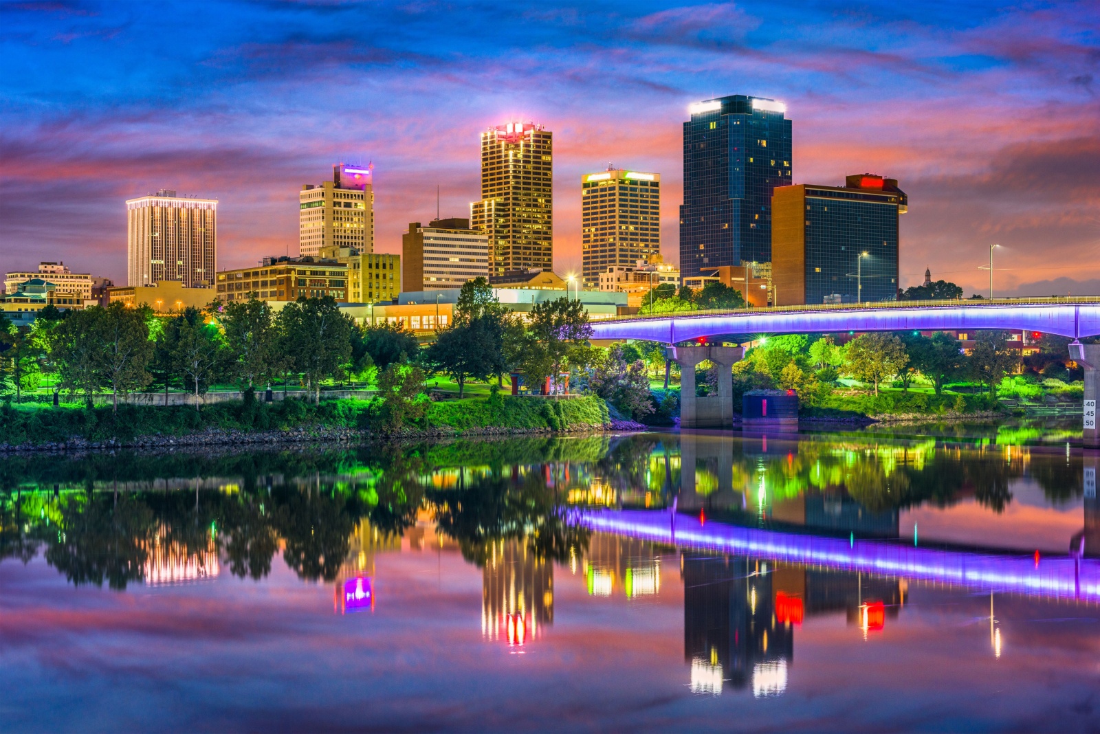 Downtown Little Rock, Arkansas by the Arkansas River