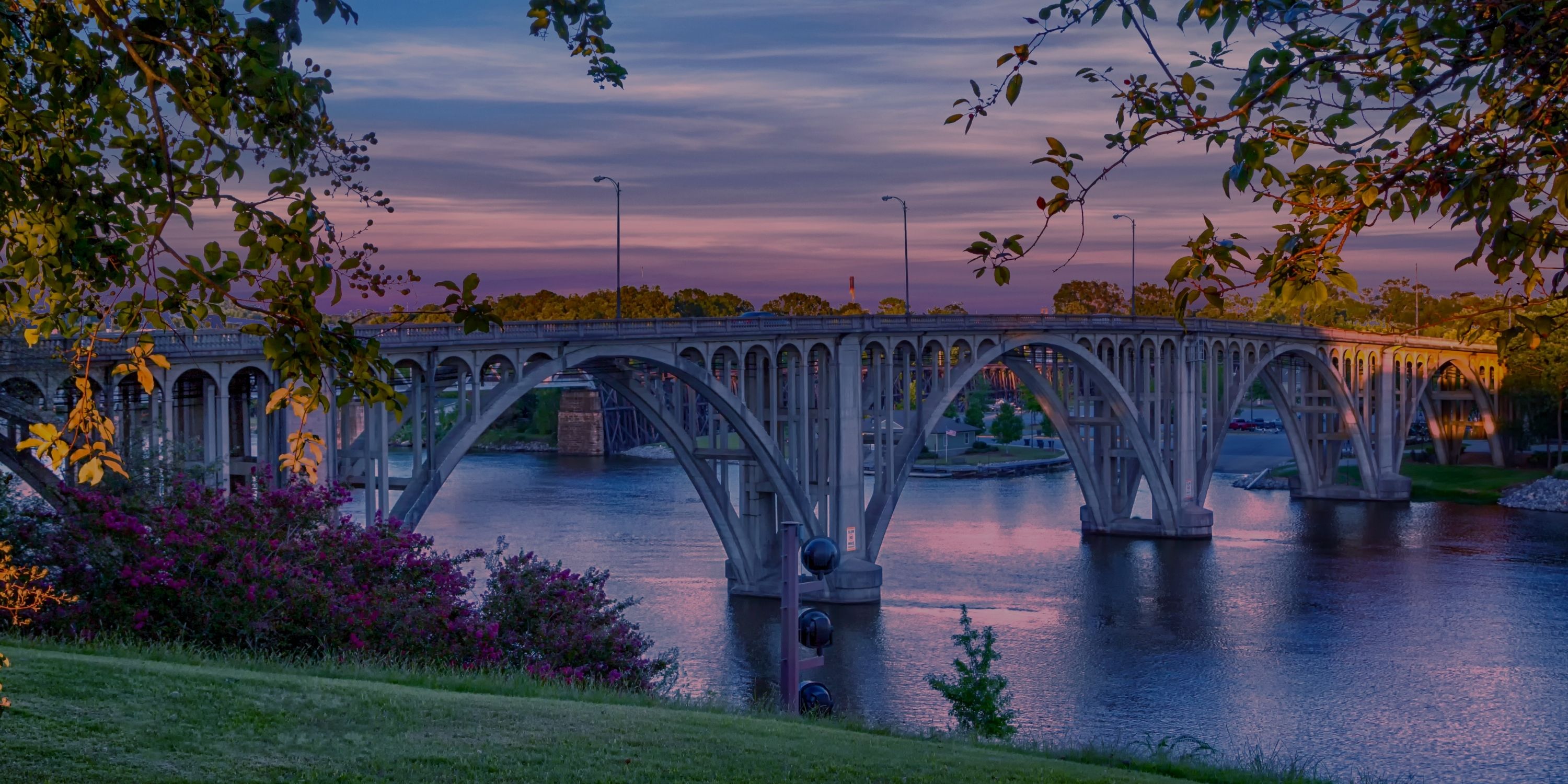 Broad Street Bridge, Gadsden, Alabama at sunset