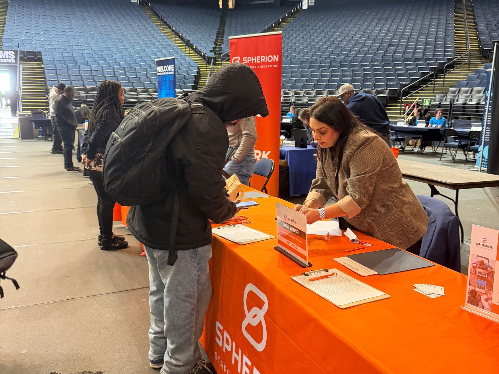 Photo of job seekers at a job fair