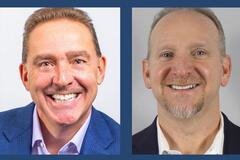 Two headshots of two smiling gentlemen in suits