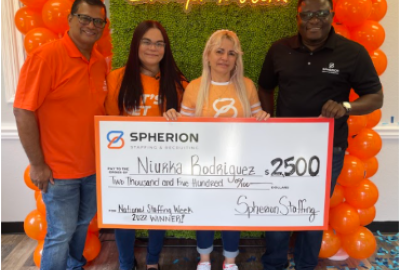 National Staffing Employee Week 2022 winner Niurka Rodriguez