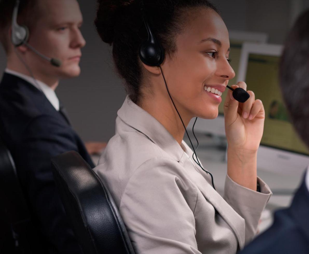 Woman smiling while making a phone call