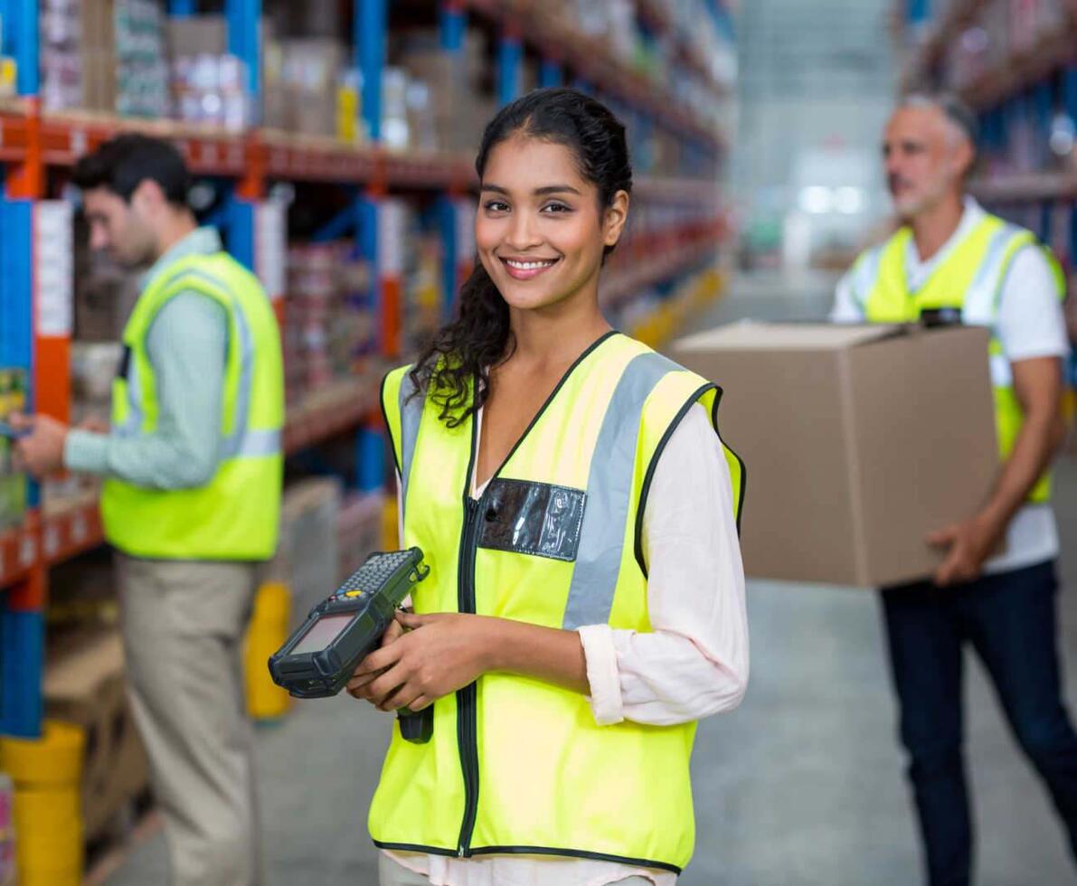 Woman_smiling_in_safety_gear