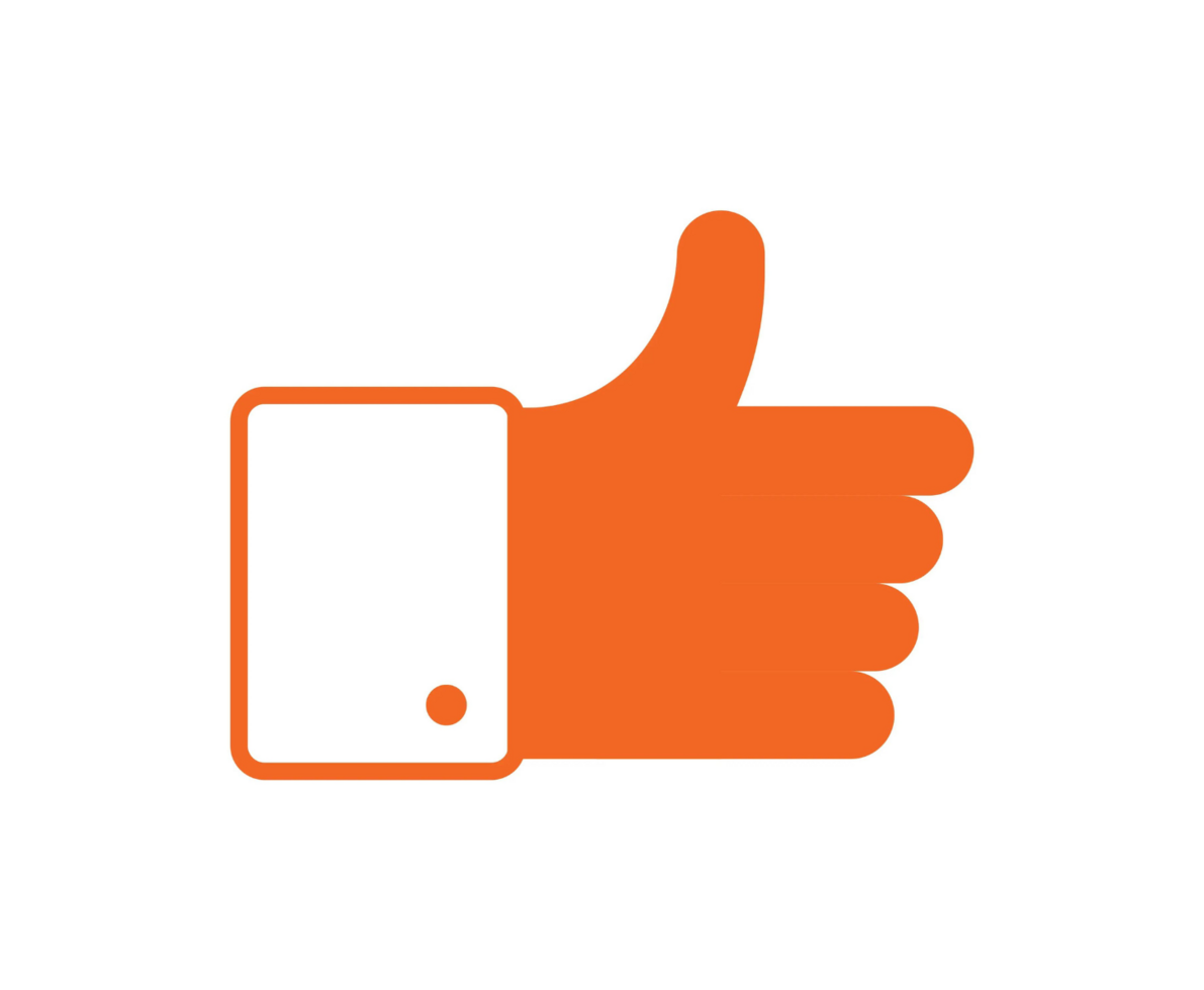 Spherion is determined to earn your staffing and recruiting business by consistently delivering employees that exceed expectations. Orange and white thumbs up