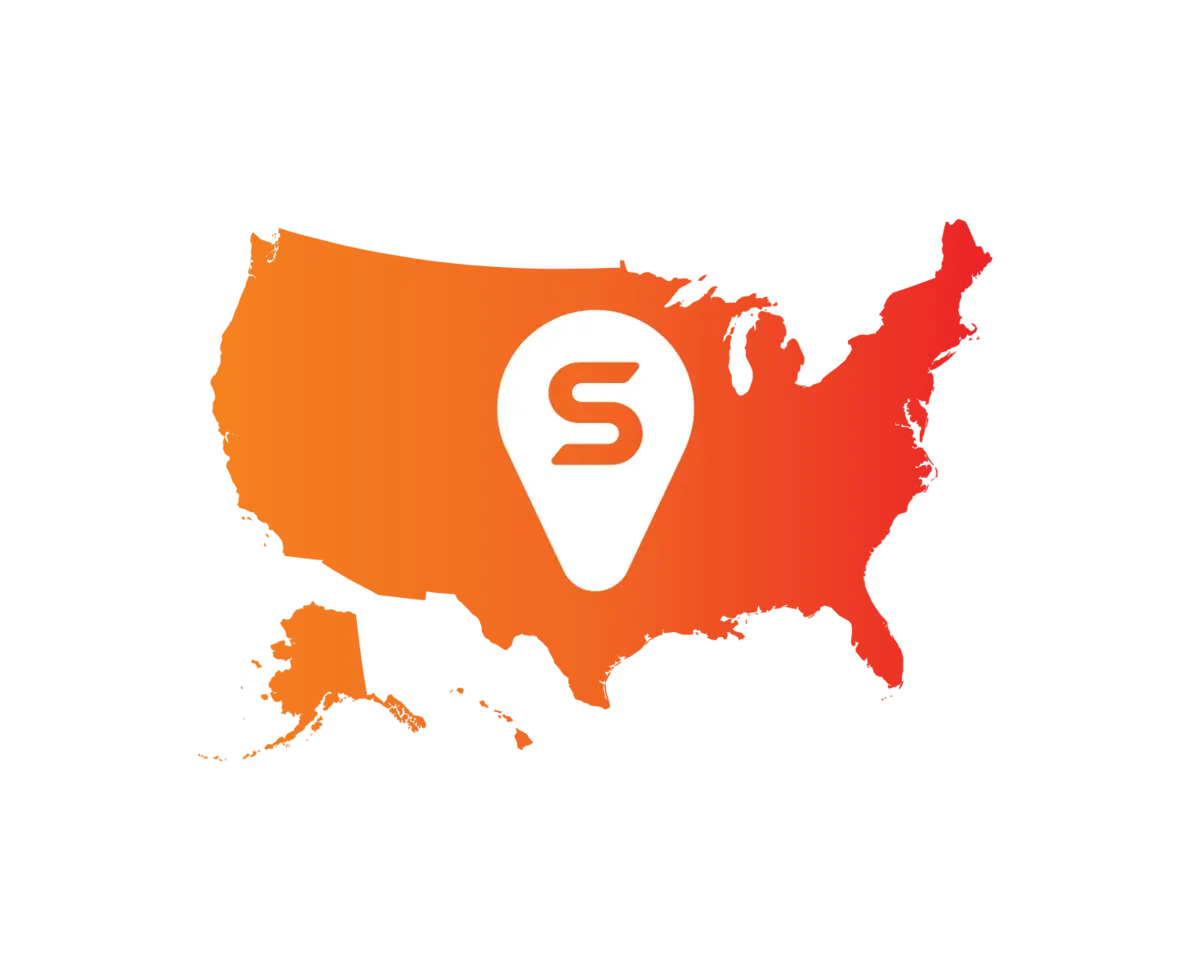 Orange map with Spherion waypoint