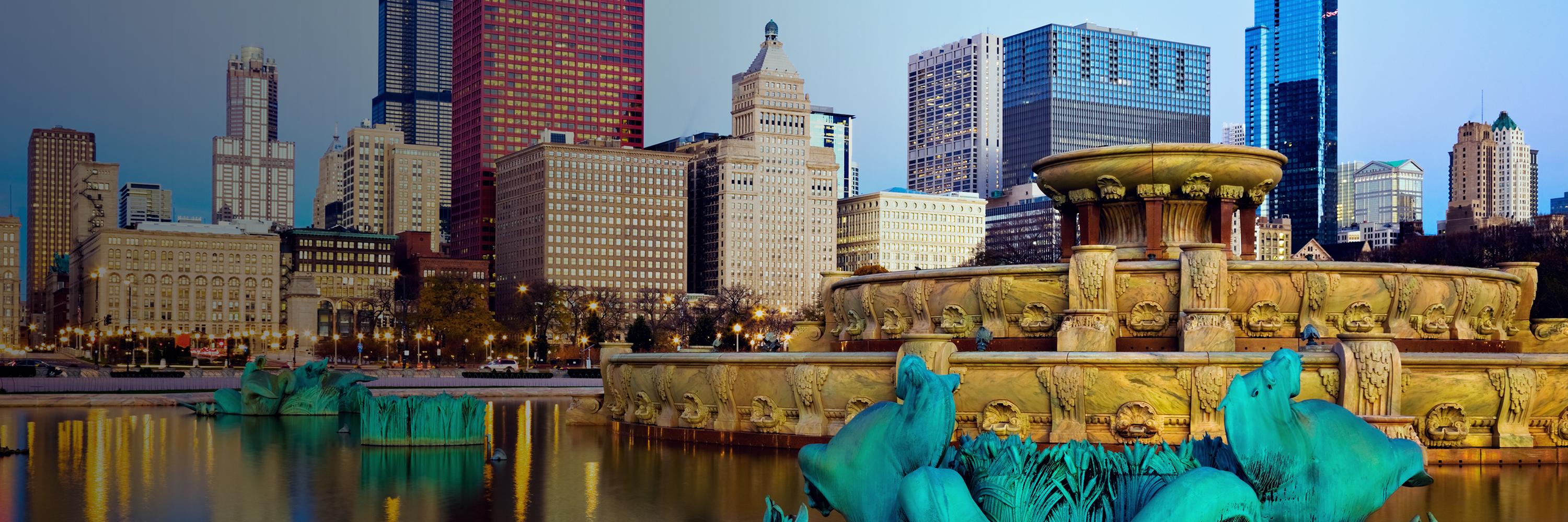 View of Chicago, Illinois from Grant Park