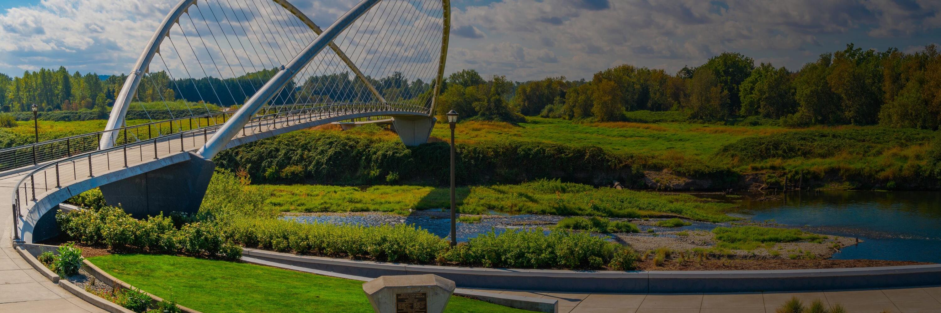 Salem, Oregon Riverfront Park with Bridge