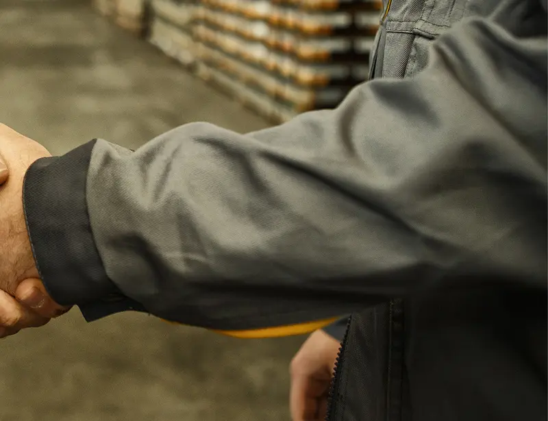 Two men shaking hands