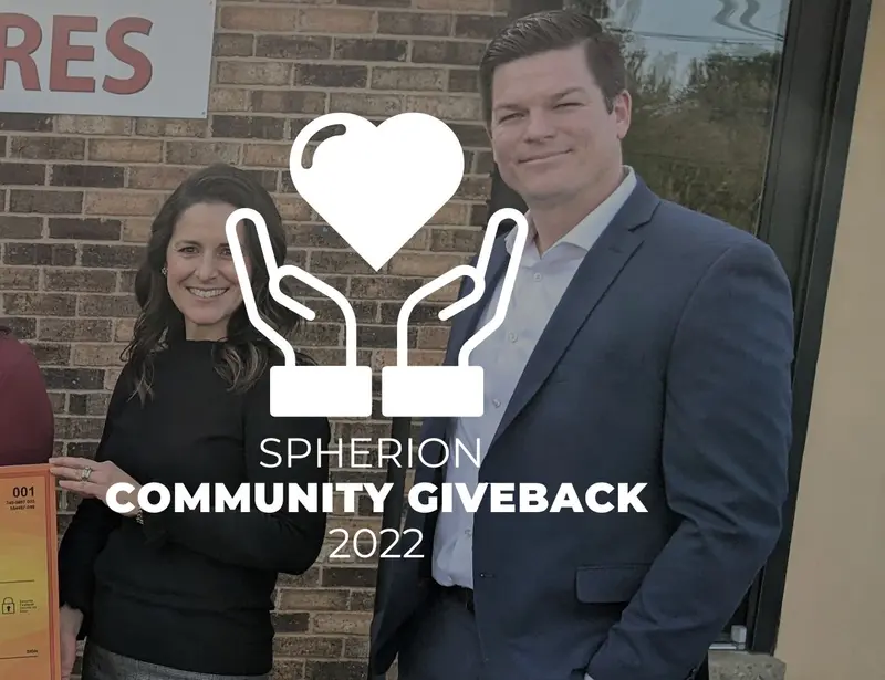 Spherion Reading (Pennsylvania) staff pose with a check for Parkland Cares