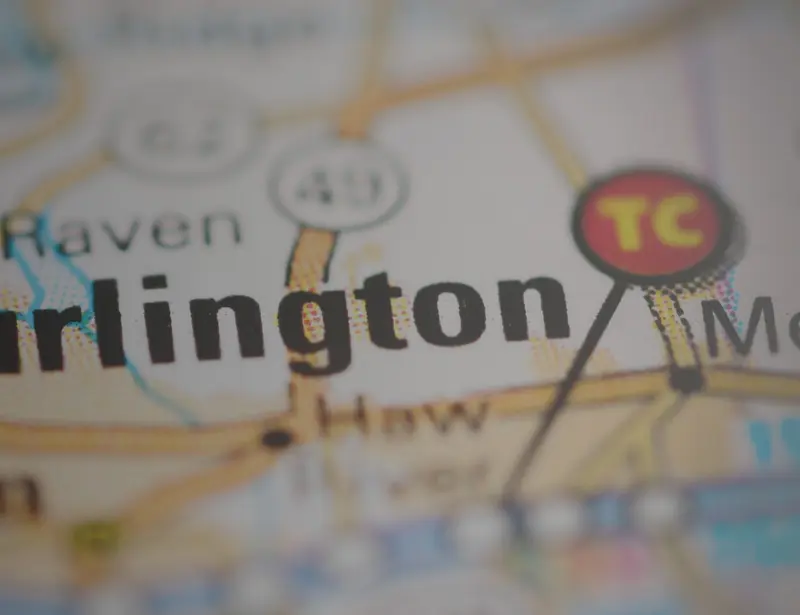 Photo of a road map of Burlington, NC