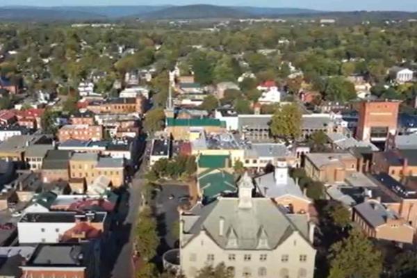 Birds eye view of Winchester, Virginia