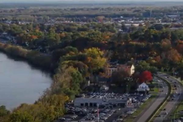 Birds-eye view of West Springfield, Massachusetts