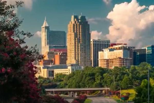 Raleigh Durham, North Carolina Skyline view