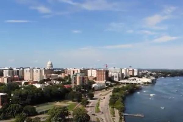 Madison Wisconsin Skyline Lake Michigan